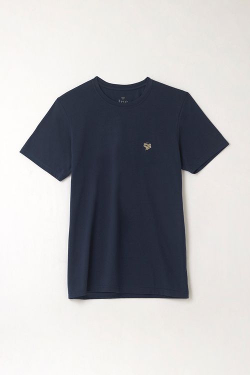 Camiseta básica azul para hombre