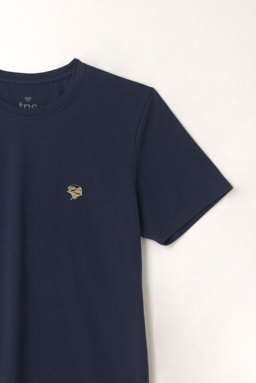 Camiseta básica azul para hombre