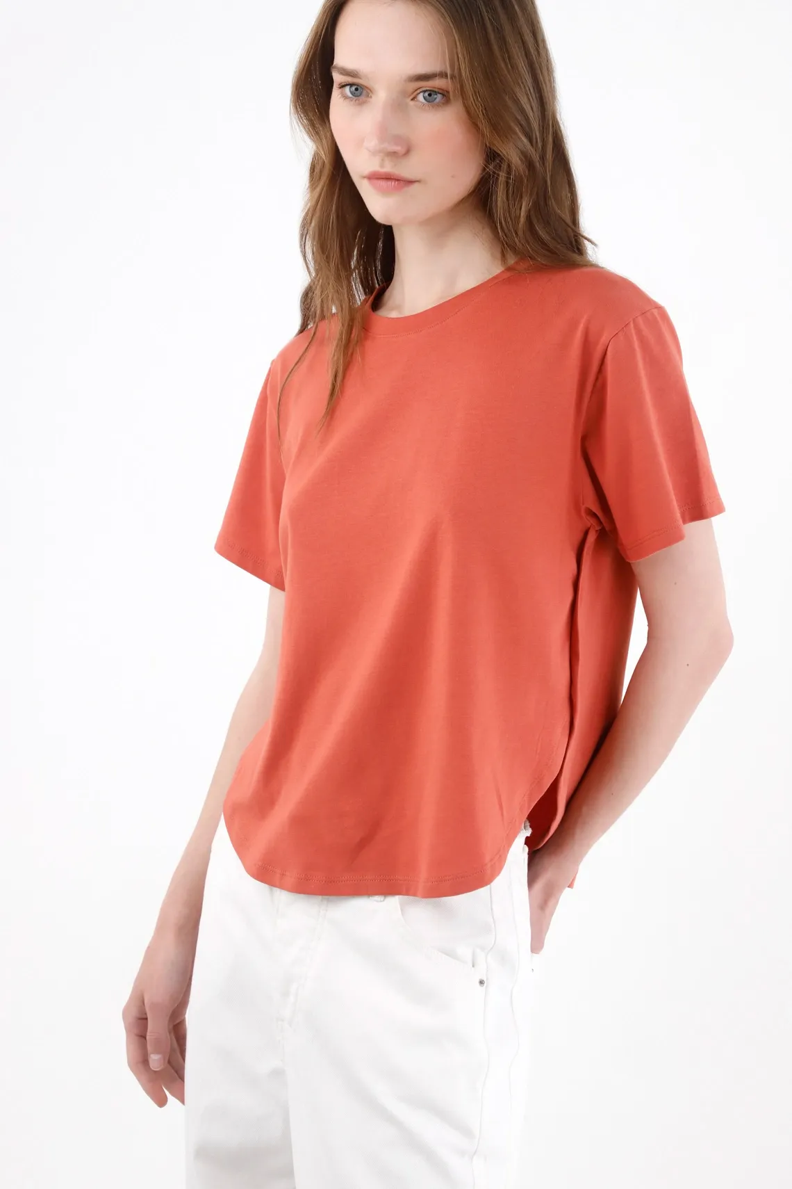 tshirt-para-mujer-topmark-naranja